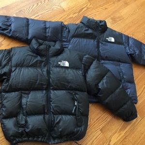 2 north face goose down puffer jackets